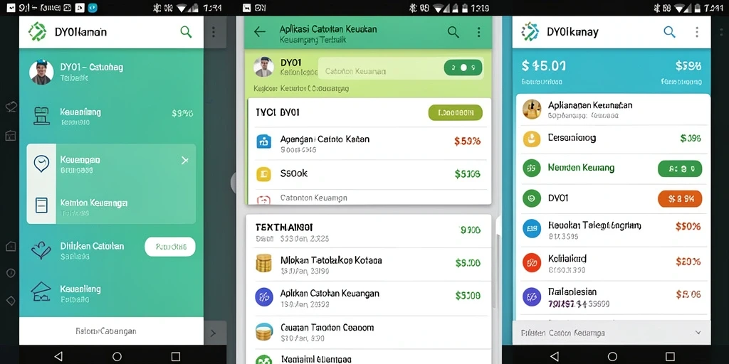Antarmuka sederhana dan intuitif dari DY01 untuk catatan keuangan.