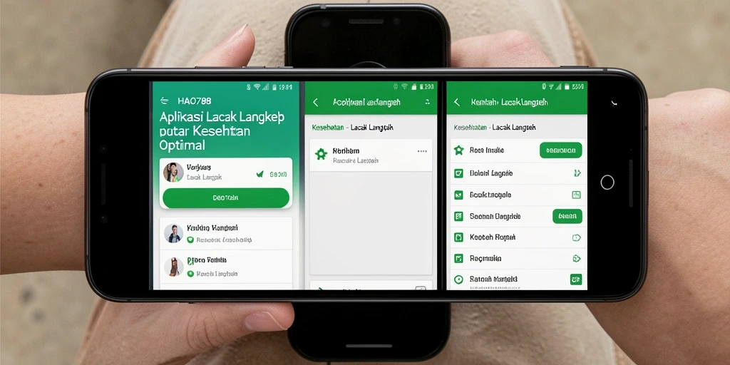 Antarmuka HAO788 menampilkan statistik langkah dan kemajuan kesehatan.
