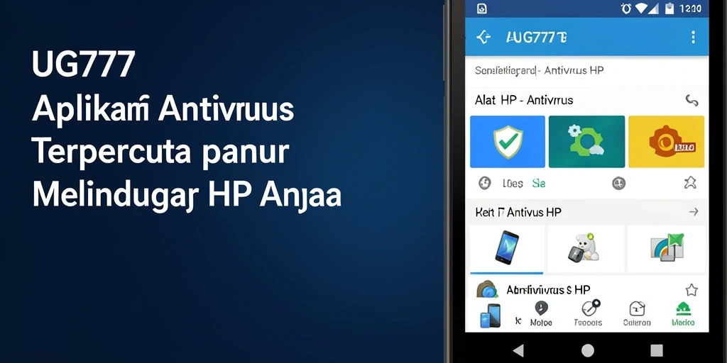 Tampilan antarmuka pengguna aplikasi Antivirus HP UG777 yang sederhana dan efektif.