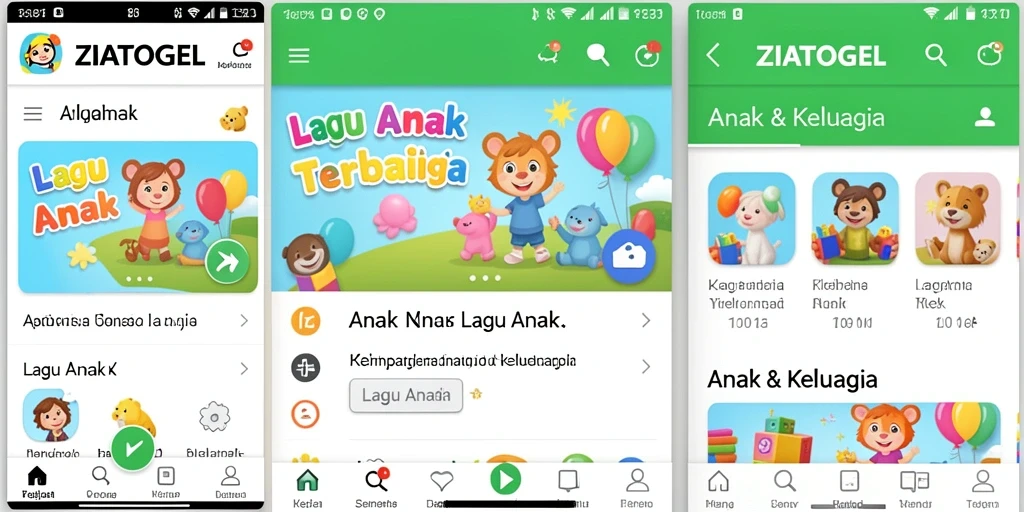 Tampilan antarmuka ZIATOGEL yang user-friendly untuk anak-anak.