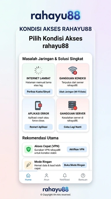 Tampilan link alternatif rahayu88